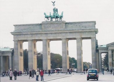 Tony's TX11 on what used to be the west German side of the Brandenburg Gate in Berlin
