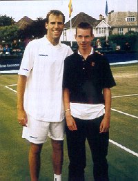 Richard with Greg Rusedski "A future Davis Cup player in the maiking."