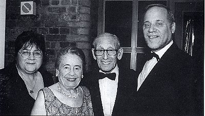 Above: The last ever photo of Lou taken at the Dinner & Ball.  On the left is daughter-in-law Janet with son Gerry on right and Lou's wife Millie in the middl.