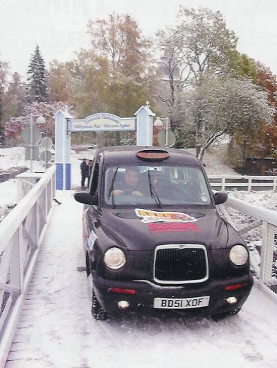 Now just a memory! Tony and his TXII leave Santa Clause' grotto/home in Lapland.  Pic John Rula