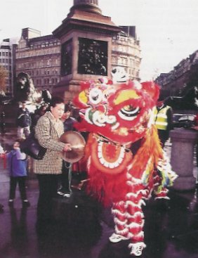 Welcomed home by a traditional Chinese Dragon