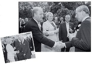 Brian Rice is introduced to Prince Charles. In the background is Taxi Globe editor Sandie Goodwin and DaC's Keith Cain... -Allen Togwell chats to Camilla. 