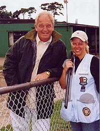 Brian Rice cheers Donna up at what might be her final tournament.