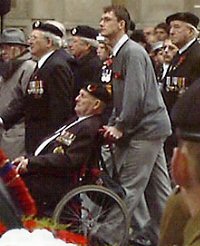 Old Soldiers marching past the Cenotaph