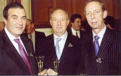 Stuart Tilling on the right Celebrates with Howard Pears (c) and Mike Tovey.