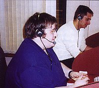 Daniel (foreground) and Chad at work in the DaC Call Centre.  Now they are into Web Designin as well