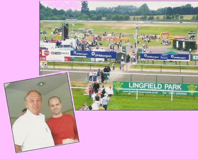 Overlooking the JPMorgan fun day - Inset pic: Brian Rice with JPM Assistant Vice President and Head of Supply Management, Giles-Moore Martin