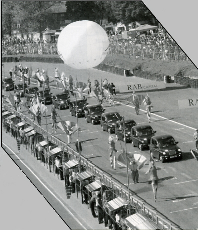 The cabs parade before the A1 Grand Prix