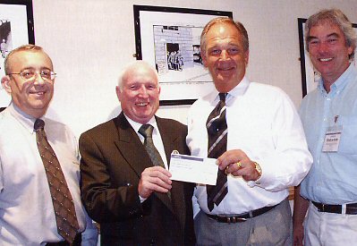 Photo from left to right: Keith Cain, Albany Secretary Derek Pearson, Brian Rice and Albany President Peter Chamberlain