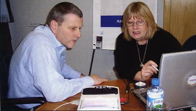 Chris Barrett with tester Jill Ward