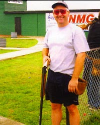 John at one of the shooting events with the big smile he was famous for...