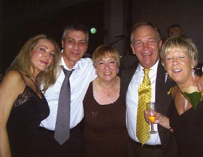 Brian and Brenda Rice with Ed's wife Linda (c) and John Paul Pace with girlfriend Diane (l)