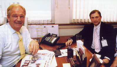 Brian with Lee Scott on an earlier visit