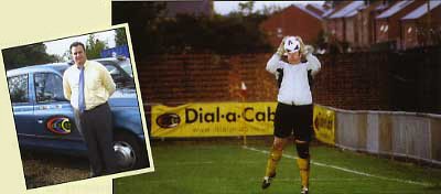 Lee in action in the Wembley goal