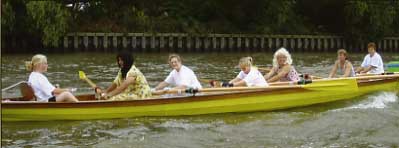 Peter (third from right) and the Ahoy crew.  We assumed he changed back into his normal attire after the race!