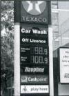 A Texaco Garage along  Caledonia Road in August 2006 - diesel 100.9p per litre...