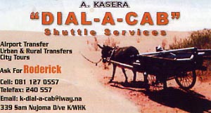 Dial-a-Cab's Namibian Service?