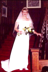 Clare on her wedding day, long after the horrendous accident in Australia