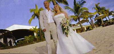 The ultimate in romantic weddings Nuala and Mark on the beach in Mauritius