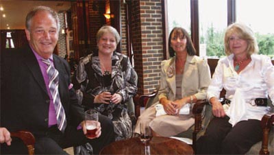 Brian Rice with Alan Parkers wife Christine, DaCs Pat Graves (L53) and her friend Elaine Thompson