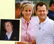 Paul Burrell with Princess Diana.  Inset Pic Richard Hill