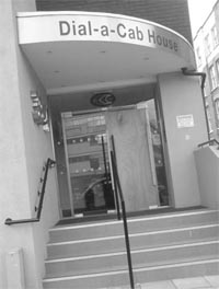 DaC's front door after the bungled robbery