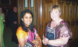 Editor's wife with Chentha, wife of Roman Way Manager Dana