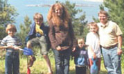 Lucky to be alive! Juliet and Robert Anderson and their four children.