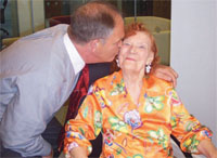 A kiss from the Chairman � available to all who reach 100�!