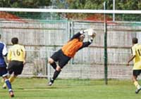 DaCs Lee Pearce makes a stunning full stretch save