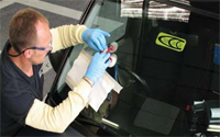 Autostone MD Mark Davis repairs another chipped windscreen