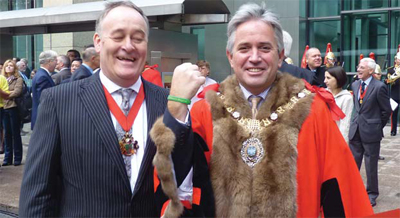 Master Jim Rainbird with Lord Mayor Nick Anstee