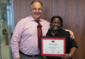 A happy Paulette with Brian