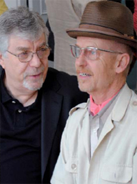 Robert Orbach (left) with 60s Tiles DJ Jeff Dexter
