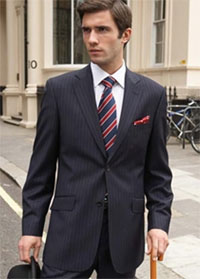 A Saville Row model seems to prove that Allen Togwell is correct when it comes to stripes!