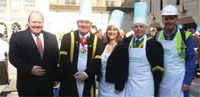 Sean Ferry, Jim Rainbird, Tracey Davidson, John Dixon and Ian Parsons at the Guildhall Yard