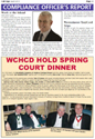 Compliance Officer's Report - WCHCD hold spring court dinner